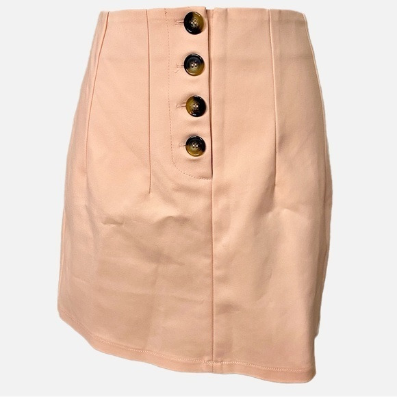 Love Encounter Dresses & Skirts - Love Encounter Light Peach Mini Skirt with Button Up Fly NWT‎